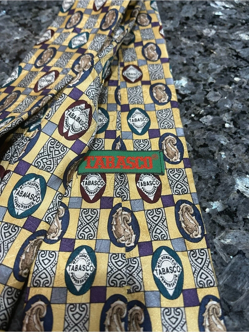 2 New Orleans Theme Silk Ties Tabasco & Maison Blanche